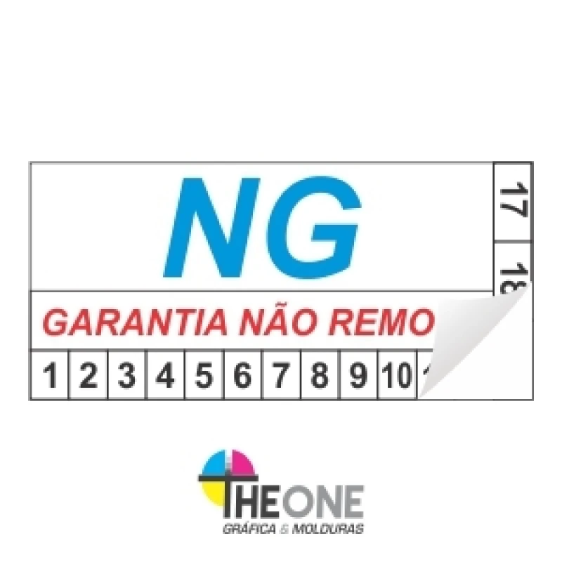 impressão em adesivo lacre de segurança