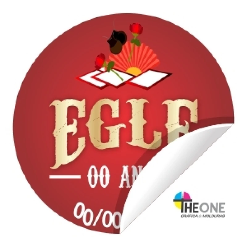 impressão em adesivo lembrancinha